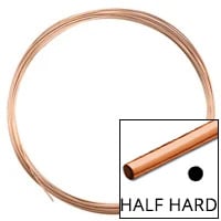 Rose Gold Filled Round Wire Half Hard 22ga (Priced per Foot)