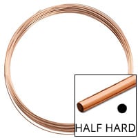 Rose Gold Filled Round Wire Half Hard 26ga (Priced per Foot)